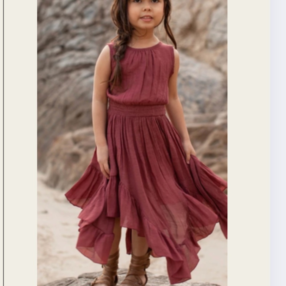 Mia Joy wine color dress, 6T, like new
